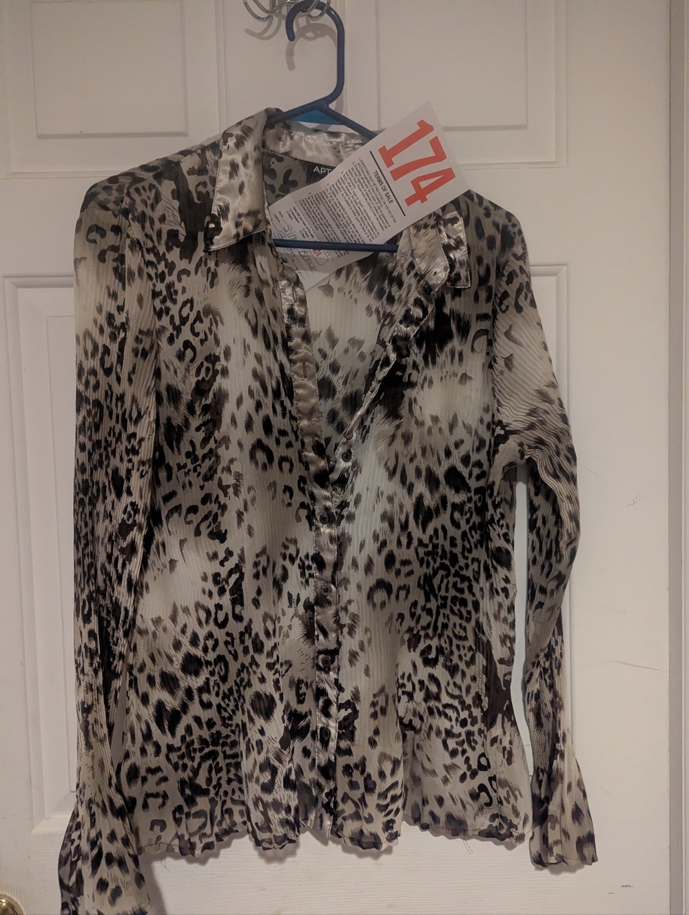 Lot 174 Silky Brown Blouse -XL